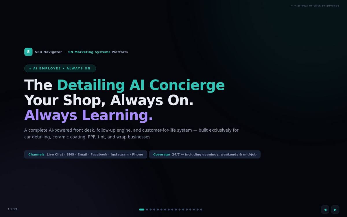 The Detailing AI Concierge customer deck